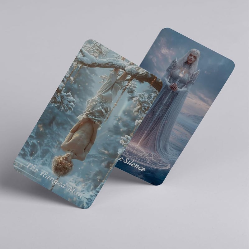 sishui Tarot Cards for Beginners with Guidebook, Winter Still Tarot Deck, 80 Oracle & Tarot Cards, 400 GSM Card Stock with Gilded Edges, Rider-Waite Based for Spiritual Guidance & Self-Discovery - Image 5